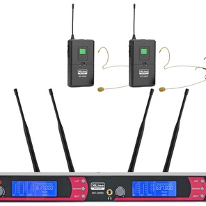XLine MD-968B Радиосистема двухканальная c поясными передатчиками и головными гарнитурами