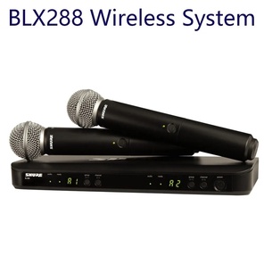 Микрофон для живого вокала Shure BLX288/SM58, черный