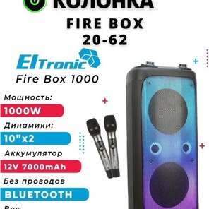 Колонка 10" (20-62 FIRE BOX 1000) динамик 2шт/10" ELTRONIC с TWS