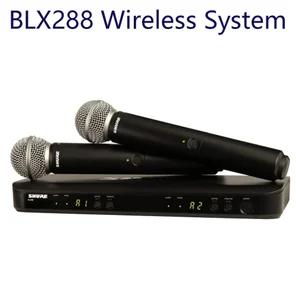 Микрофон для живого вокала Shure BLX288/SM58, черный
