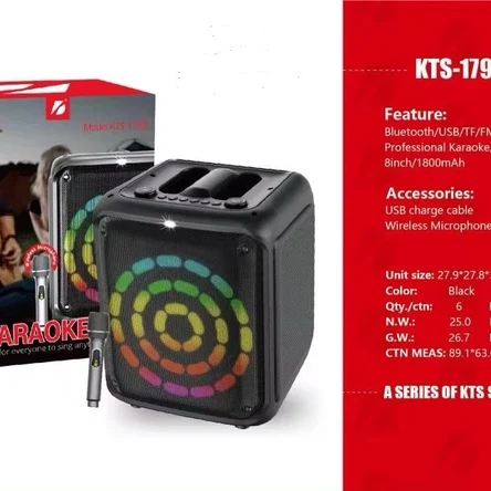 Профессиональная беспроводная портативная колонка KTS-1799 120W