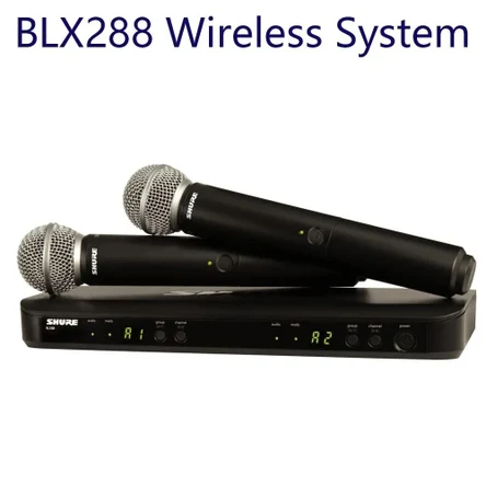 Микрофон для живого вокала Shure BLX288/SM58, черный