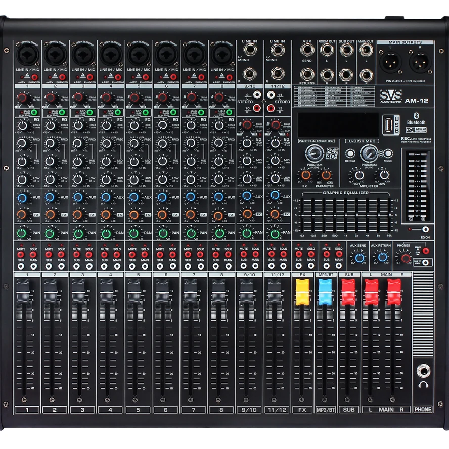 SVS Audiotechnik mixers AM-12 Микшерный пульт аналоговый, 12-канальный
